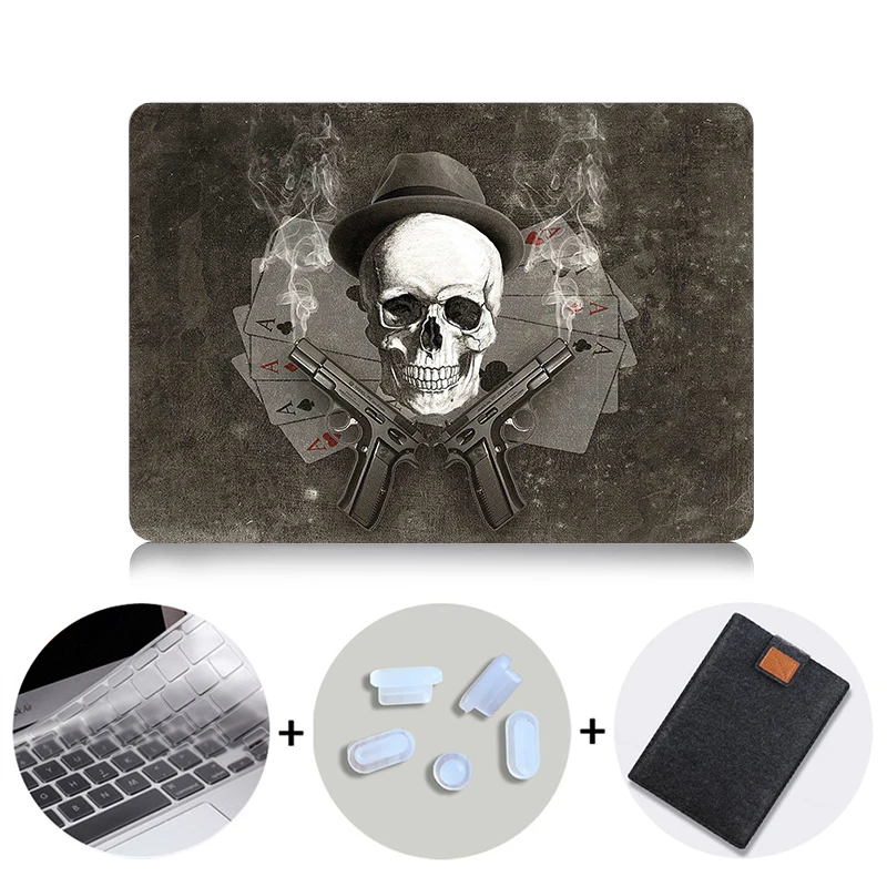 MTT чехол для Apple Macbook Pro 13 15 retina Air 11 13 дюймов Сенсорная панель Череп чехол для ноутбука mac book 12 защитный чехол - Цвет: MB13
