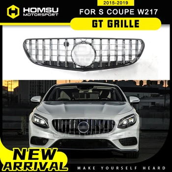 

For Mercedes S Coupe GT Grill W217 C217 A217 Auto Front Vertical Panamerica Grill 2015-2019 Cabriolet Convertible S400 S450 S550