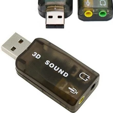 Аудио адаптер Звуковая карта 5,1 USB 3,5 мм Микрофон Разъем для наушников внешний стерео динамик для ноутбука ПК компьютер
