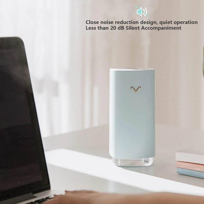 Blue Projector Air Humidifier 320ML Ultrasonic Humidifier USB Aroma Oil Diffuser with Romantic Star Sky Moon Projection Night Light - Цвет: Blue