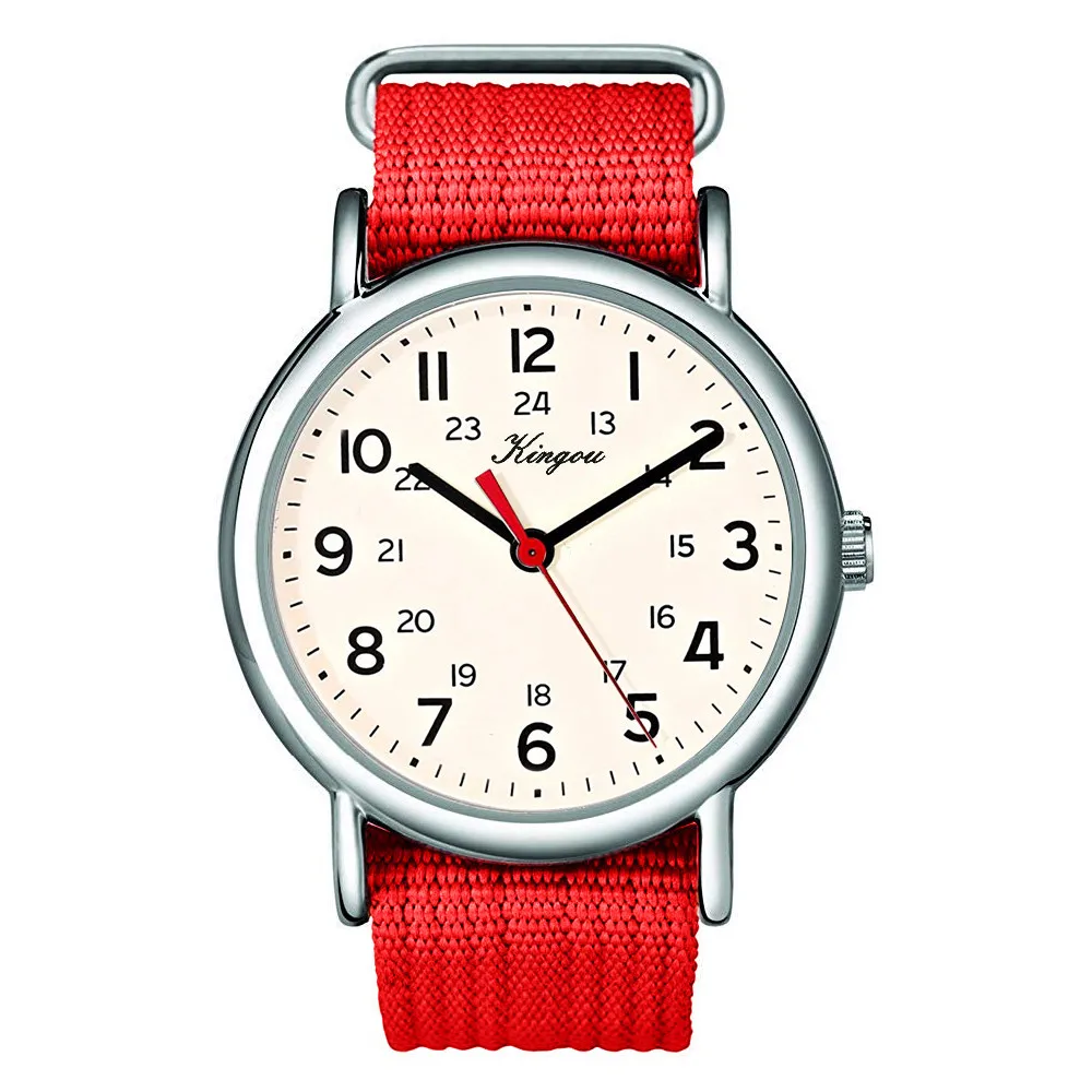 Для мужчин кварцевые часы модные все арабские цифры и 24-часовой военное время нейлоновый ремень кварцевые часы erkek kol saati relogio50
