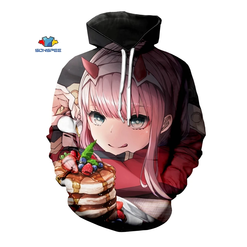 SONSPEE Новые повседневные модные футболки с коротким рукавом, 3D печать Аниме DARLING in the FRANXX Zero two мужские и женские футболки - Цвет: 10