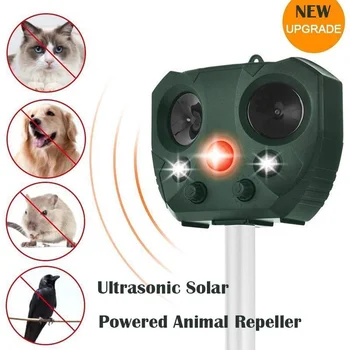 

Solar Power Repellent Deterrent Animals Repeller Outdoor Home Animal Ultrasonic Cats Dogs Repeller Frighten Animals Garden