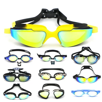

AILLOMA Professional Electroplated Waterproof Glasses Adult Anti-fog UV400 Protection Eyewear Coating Mirrored Swimming Goggles
