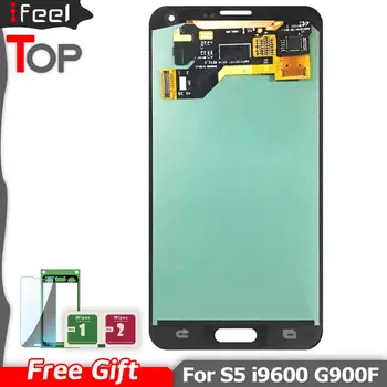 

Super AMOLED LCD For SAMSUNG S5 i9600 G900 LCD Display + Touch Screen Replacement For Samsung S5 Display
