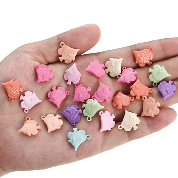 

300 Pcs Cute Colorful Tropical Fish Animal Acrylic Charms DIY Bracelet Necklace Earring For Accessories Gift Jewelry Making