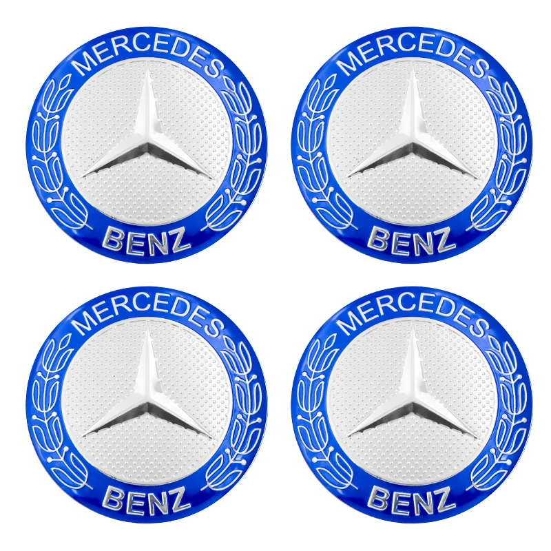 

4 pcs 56.5mm car styling Car Wheel Center Hub sticker Car Badge 3D Sticker For Mercedes Benz AMG W211 W203 W204 W124 W210 s200