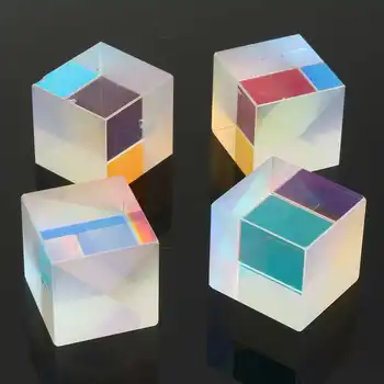 

4pcs 23mm Defective Cross Dichroic X-Cube Prism Optical Glass Square Prism RGB Combiner Splitter Optical Instrument Lenses