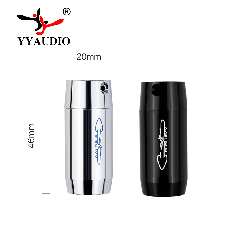 YYAUDIO-DIY HIFI 순수 알루미늄 실버 솔리드 스틸 스피커, 비디오 오디오 케이블 와이어 바지 부츠 동축 y 스플리터, 4 개