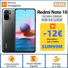 Xiaomi-Smartphone Redmi Note 10, versión Global, Snapdragon 678, pantalla táctil AMOLED de 6,43 pulgadas, cámara cuádruple de 48MP, 33W, enchufe de la EU, carga rápida Envío desde España Plaza