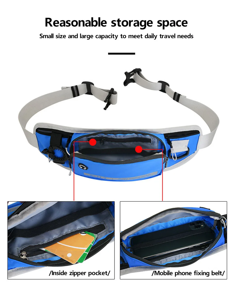 KoKossi Unisex Waist Bag Running Sports Waist Bag Cycling Phone Bag Outdoor Waterproof Sports Running Waist Bag
