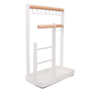 

AFBC Jewelry Rack Jewelry Storage Rack Home Princess Wrought Iron Hanging Earrings Necklace Studs Display Stand