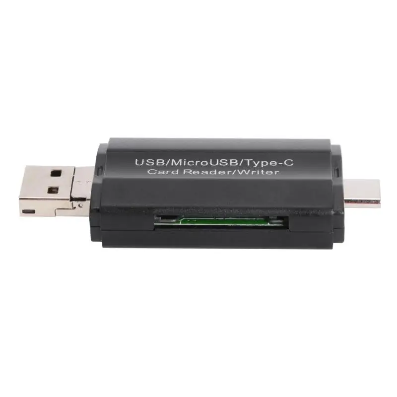 3 в 1 OTG кард-ридер type-C+ Micro USB+ USB2.0 для TF карты памяти Android высокоскоростной USB 2,0 Поддержка Windows MacOS или больше