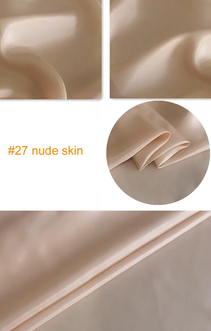 Чистый шелк тутового шелкопряда подкладка ткань habutai Tissu - Цвет: 27 nude skin