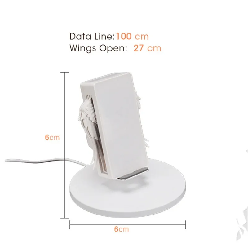 Wireless Charger Dock 10W Angel Wings 3.0 Fast Charger For iPhone xs max 7 8 x galaxy a80 a70 Wirelles Charger Chargeur Sans Fil