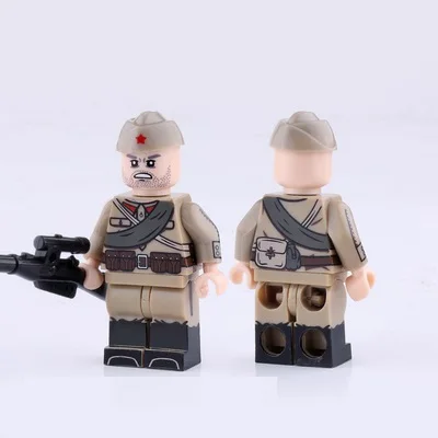 WW2 советские солдаты пистолет мини фигурки части военного оружия аксессуары playmobil город кирпичи строительный блок оригинальные игрушки - Цвет: Серый