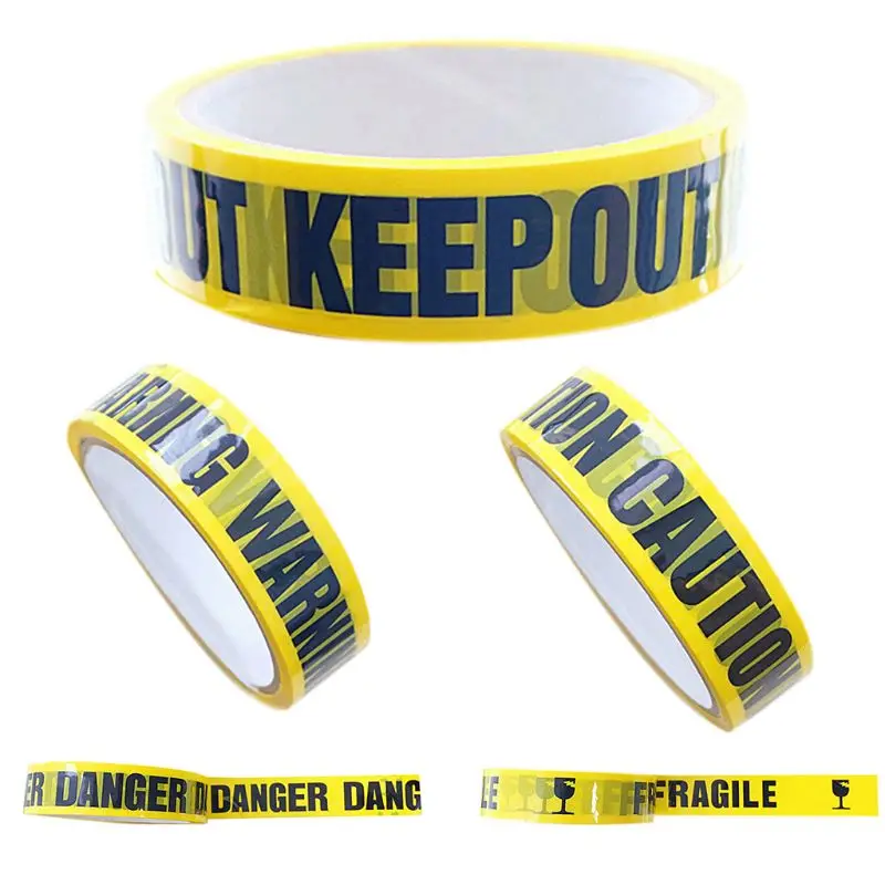 

Creative Halloween Yellow Tapes Warning Caution Danger Black Letters Sticker DIY Outdoor Party Decoration Supplies Dropshipping