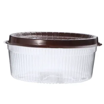 

20PCS Transparent Plastic Cake Pastries Box 10.5 inch Muffin Holders Cupcake Cases Boxes (Black)