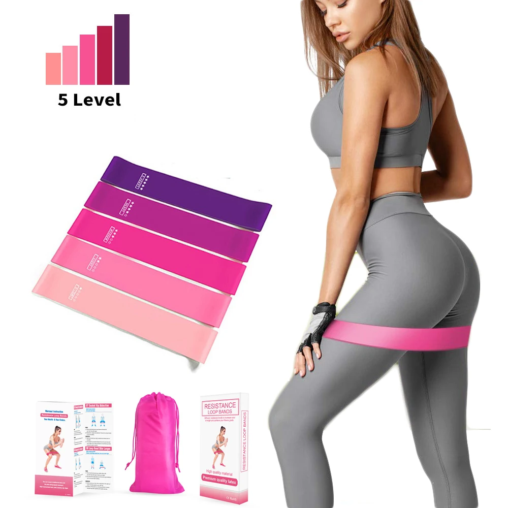 Elastic Sport Band Pilates Equipment Rubber Yoga Streching Legs Fitness Tape Resistant Bandas Set Gym For HomeNew | Спорт и
