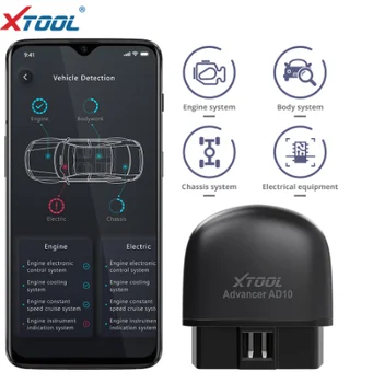 

XTOOL AD10 OBD2 Scanner & Code Reader Bluetooth HUD Display Car work for Android for 12V Car