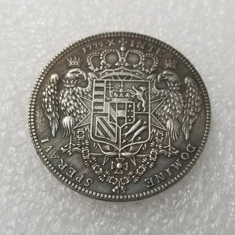 

1774 Francesco Silver plated Dollar old coins copy type Medal for collection gift