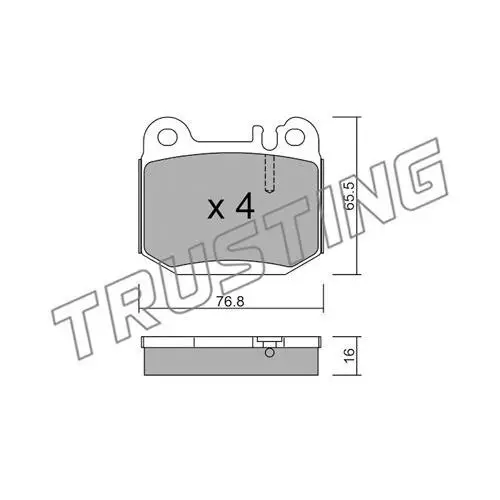 К-т торм. колодок Re MB ML(W163)-05 TRUSTING 580.0