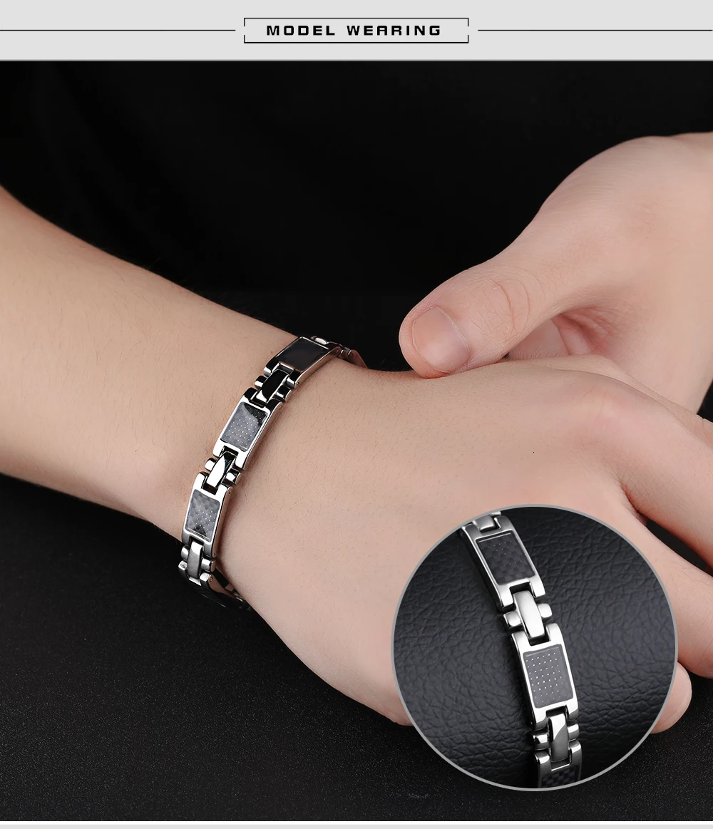 TrustyLan, 9 мм, широкие магнитные браслеты для увеличения мощности, мужские браслеты, ювелирные изделия, черный браслет из нержавеющей стали для здоровья, подарки для мужчин