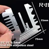 Military Model Tool Carved Texture Punched Circle Drawing Auxiliary Ruler for Engraving Stainless Steel 3