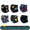 10/50pcs Mascarillas Children's Disposable Mask Star Printed Three Layer Protective Breathable Face Mask ndustrial 3Ply Ear Loop 1