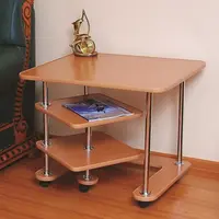 Журнальный стол «39А» на колесиках. Мебель для гостиной, кухни, спальни. Прикроватныйкомпьютерныйкухонный столик на колесах. Универсальная мебель для хранения вещей. Отправка из центра России. - изображение