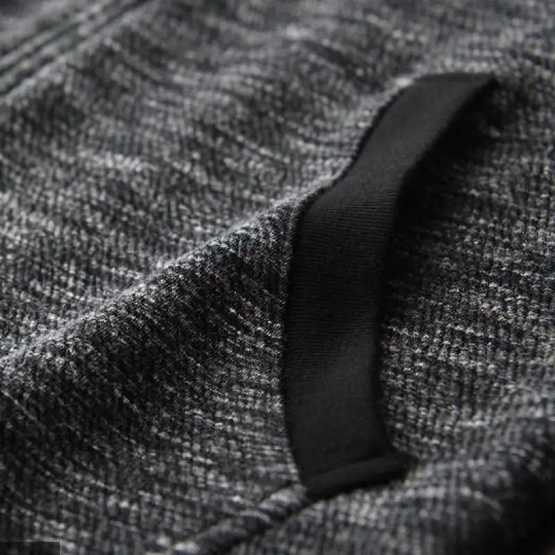 Sweatshirt Male Autumn New Yarn-dyed Zipper Hoodies Hight Quality Fashion Slim Fit Grey Hooded Sweatshirts For Men