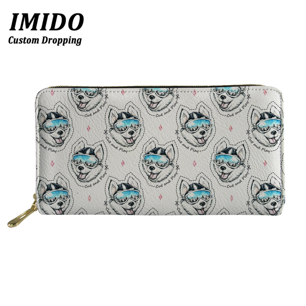 IMIDO Husky, кошельки для монет, держатели для карт для женщин, кошелек для женщин, кошелек для монет, мужская сумка, клатч, портмоне для женщин