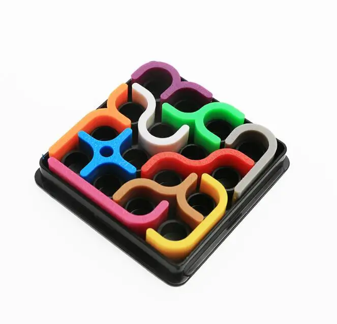 Creative 3D Intelligence Puzzle Crazy Curve Sudoku Puzzle Games Geometric Line Matrix Puzzle Toys For Children Learning Toy Gift - Цвет: 2