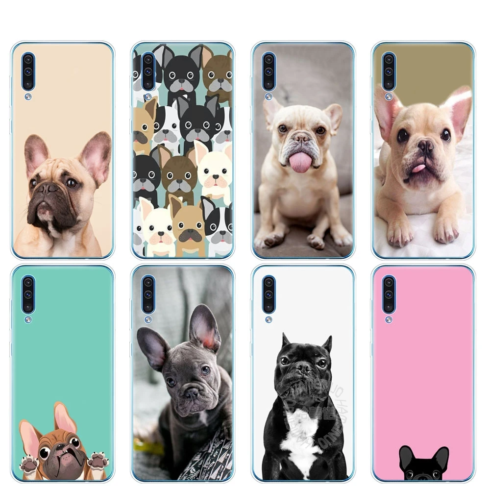 

silicon phone cover case for Samsung Galaxy S10 E PLUS A10 A20 A30 A40 A50 A70 A10E A20E M20 cover French Bulldog Puppy