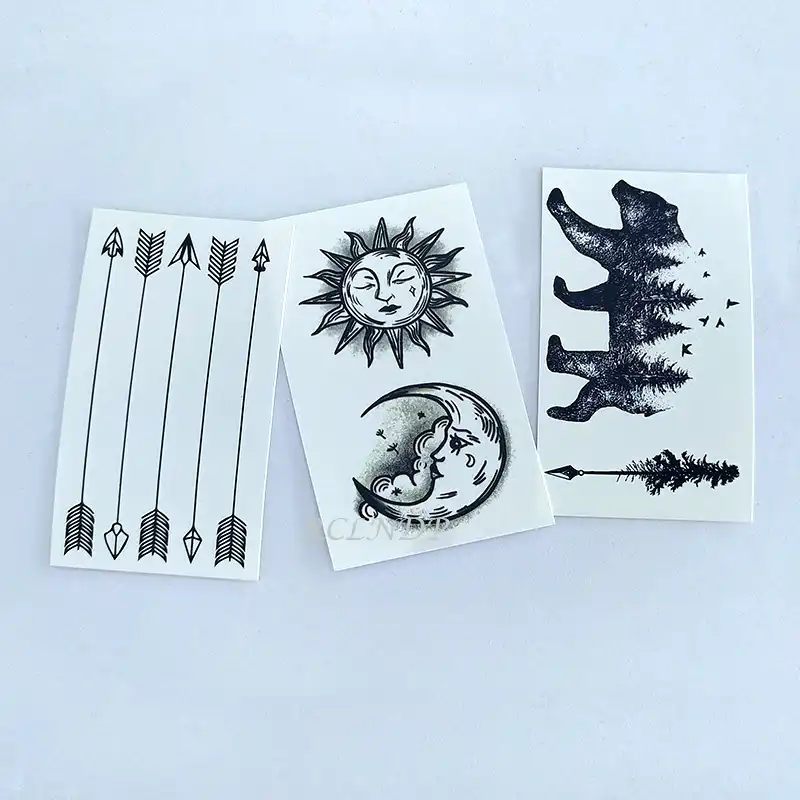 Tatouage Temporaire étanche Mère Fille Ballon Fleur Vélo