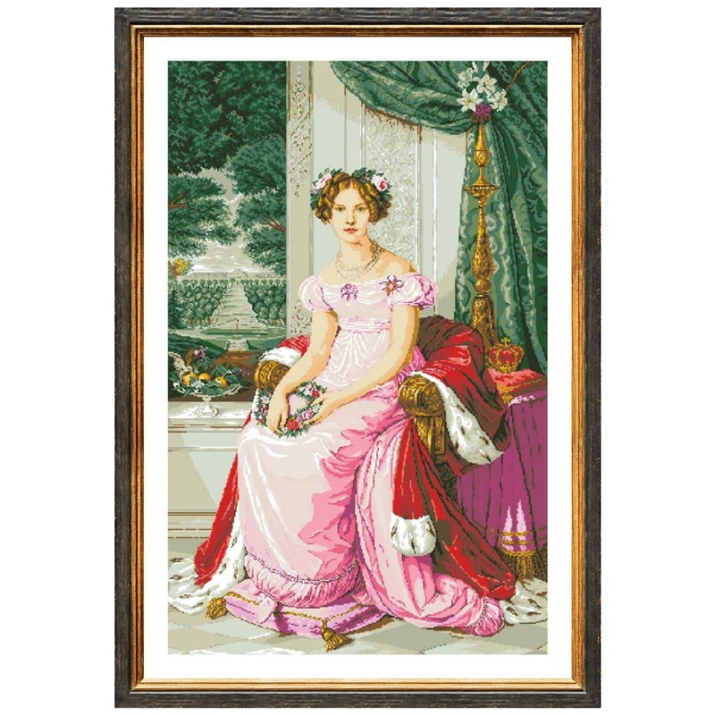 

Princess Luiza cross embroidery kit fairy pattern design 18ct 14ct 11ct unprint canvas Cross-stitch DIY needlework