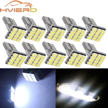 10X W5w 194 blanco de señal de vuelta de luz de placa de licencia 12SMD cola lámpara del coche de freno para automóvil cuña bombilla Led del panel lado Mark aparcamiento bombilla