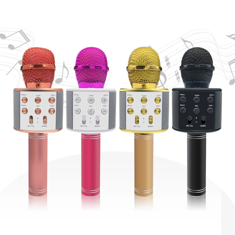 Профессиональный беспроводной микрофон Ручной Bluetooth для караоке музыкальный