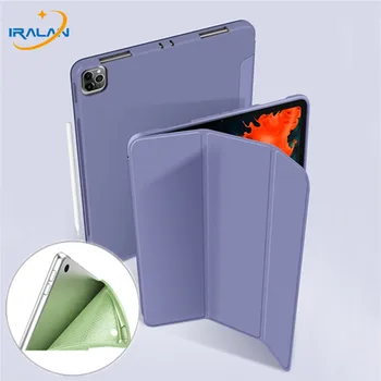 

For iPad Pro 11 Case 2020 & 2018 Silicone Soft Back PU Leather Smart Cover Funda for iPad Pro 11 Inch 2018 2020 Case Capa+Stylus
