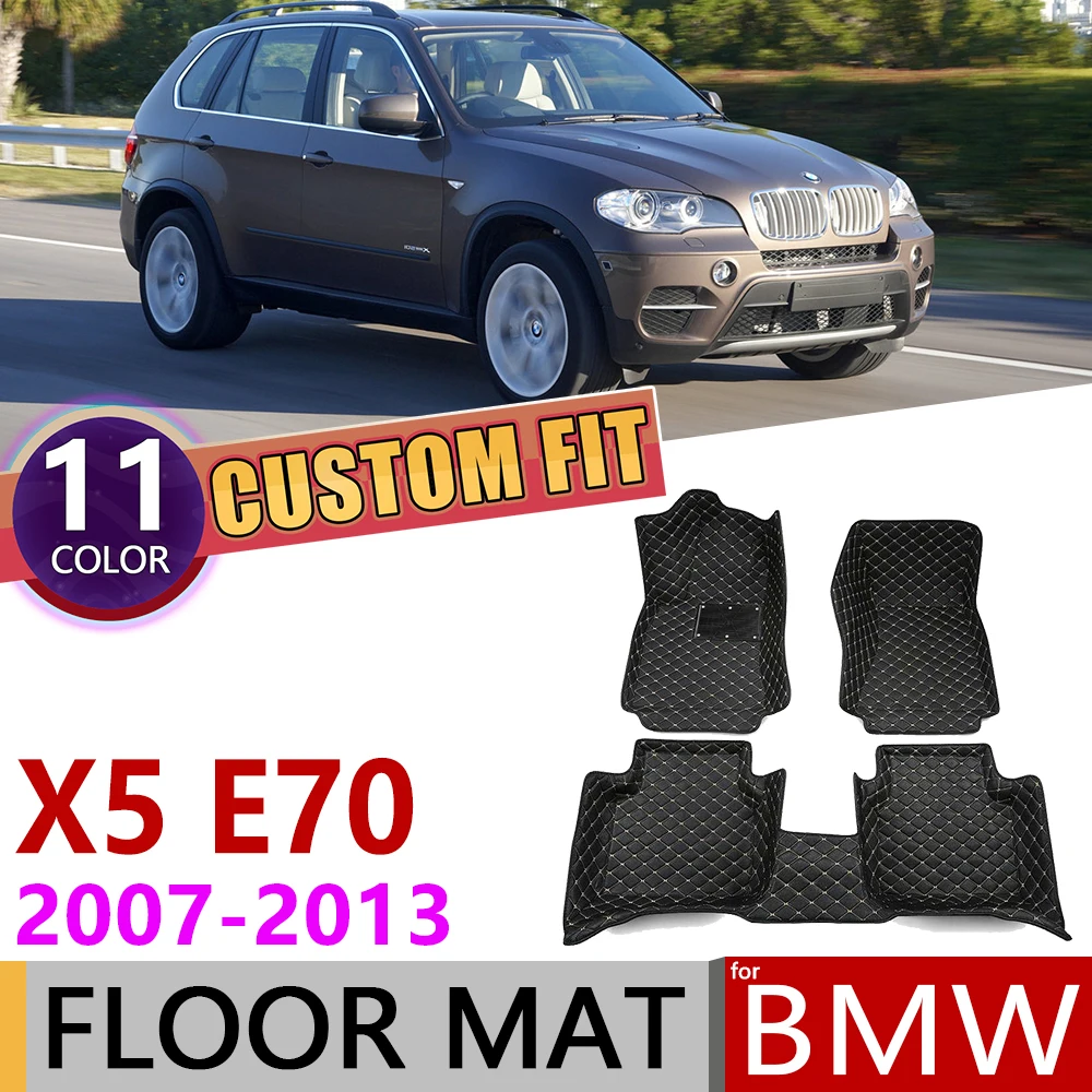 Custom Leather Car Floor Mats for BMW X5 E70 20072013 5 or 7 Seats