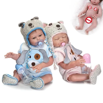 

50cm full silicone boby reborn doll playmate kids toys pretend toys bath toy appease toys Christmas birthday gifts