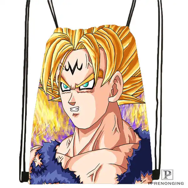 Drawstring Backpack Индивидуализированный Жемчуг дракона Kai Goku походная сумка на шнурке милый рюкзак для детей(черная спинка) 31x40 см#180531-03-33 - Цвет: Drawstring Backpack