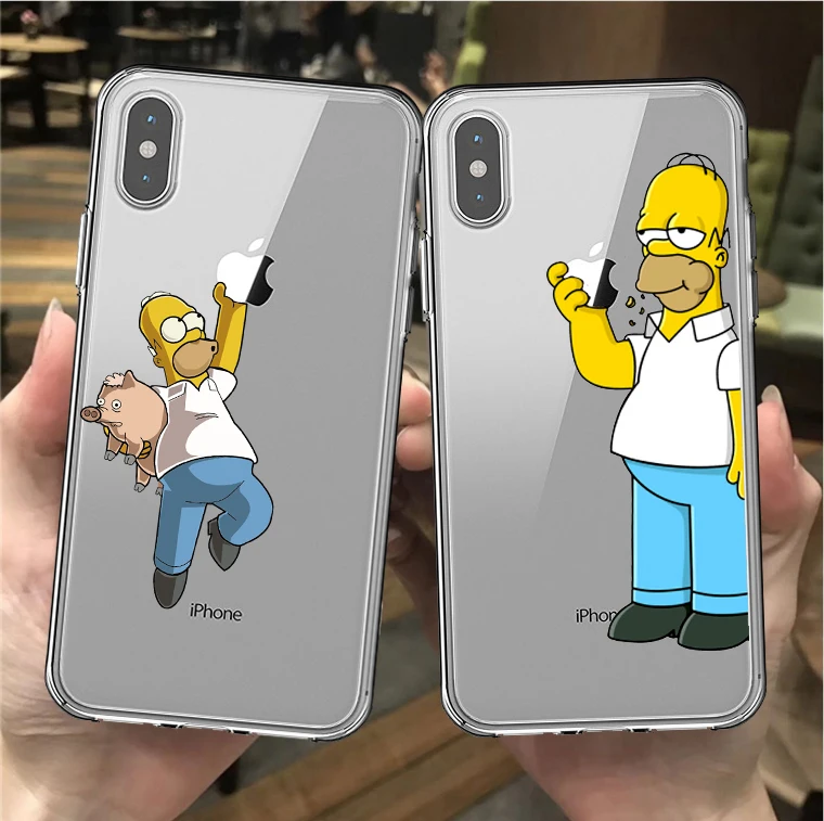 

Cartoons Simpsons Spider-Man joker Batman Soft TPU Cover Phone Case for iPhone X SE 5S 6 6S 7 8 XR XSMAX