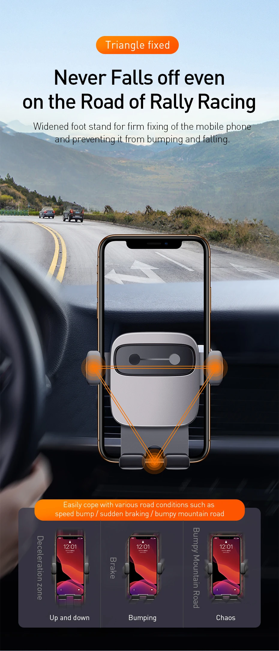 Baseus гравитационный Автомобильный держатель для телефона авто-блокировка воздуха на выходе держатель для iPhone X 8 7 6s Автомобильный держатель для смартфона