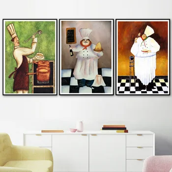 

New 5D DIY Kitchen Chef Diamond Painting Cross Stitch Cartoon Full Square Diamond Embroidery Cook Mosaic Art Home Kitchen Decor