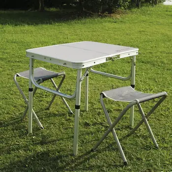 

Aluminum alloy outdoor folding table picnic barbecue table Simple learning small table stall exhibition industry table