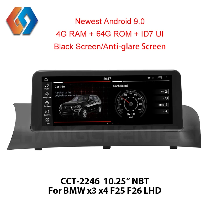 Gps навигация Android 9 64 г ram для BMW X3 F25 X4 F26 NBT Автомобильный мультимедийный BT WiFi Поддержка DVR задняя камера ТВ Aux большая Сенсорная панель 46