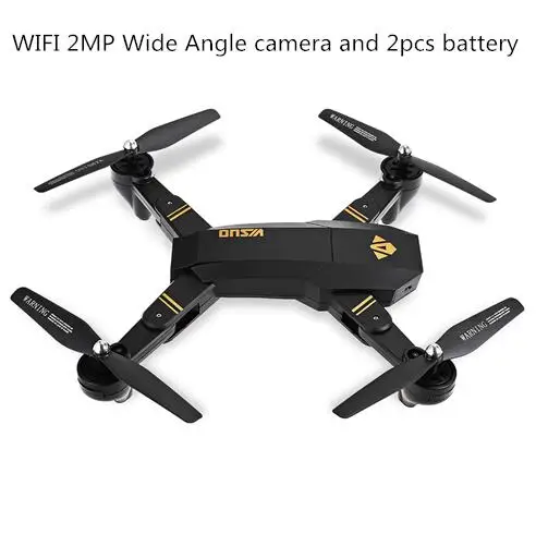 Серый Складной Дрон с камерой HD 0.3MP 2MP широкоугольный wifi FPV высота удержания RC Квадрокоптер 360 вертолет на колесах - Цвет: Серый