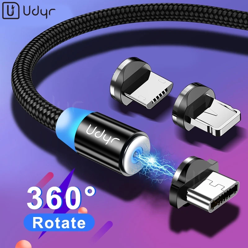 Магнитный кабель Udyr для быстрой зарядки, кабель Micro usb type-C для iphone, samsung, Xiaomi, магнитное зарядное устройство, кабель USB для мобильного телефона