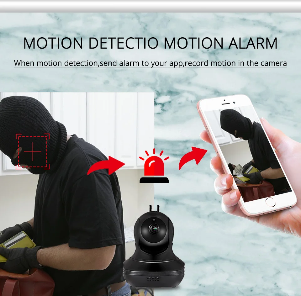 KERUI HD1080P IP Camera WiFi Home Security Surveillance Monitor Wireless IR Motion Detection Alarm Monitor Smart Two-way Audio